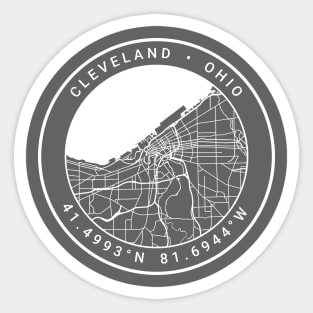 Cleveland Map Sticker